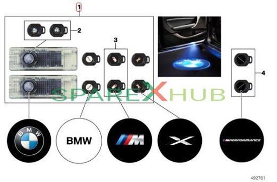 Picture of BMW LED door projectors
