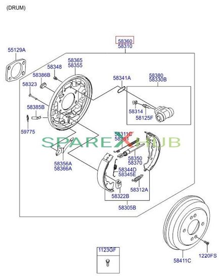 Picture of 0X Brake Assembly -Rr Right Euro Spec 2013