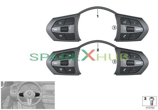 Picture of Switch, Multifunction Steering Wheel, M-Sport
