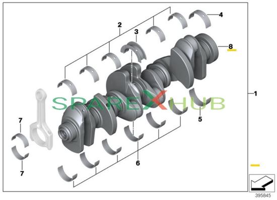 Picture of Crankshaft Without Bearing Shells
