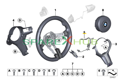 Picture of connecting line, steering wheel