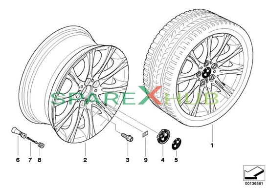 Picture of Disc wheel, light alloy, reflex-silber