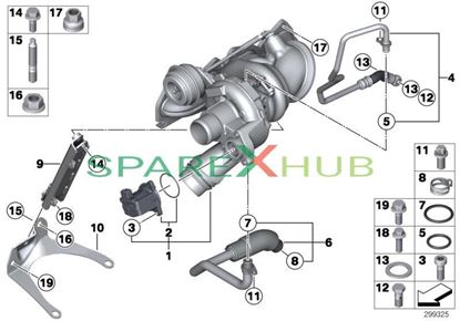 Picture of Exch.turbocharger w.exhaust manifold
