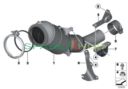 Picture of Exch catalytic converter close to engine
