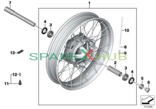Picture of Spoke wheel, black front