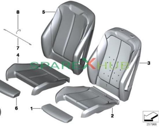 Picture of Leather cover sport backrest right